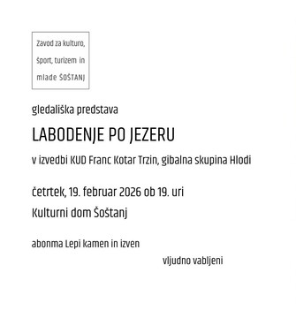 Vabilo Labodenje po jezeru 1-2